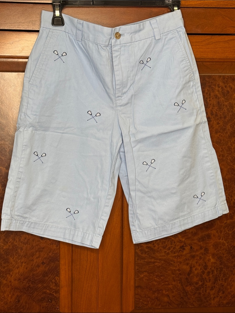 Light Blue boys vineyard vines Embroidered lacrosse stick Shorts
